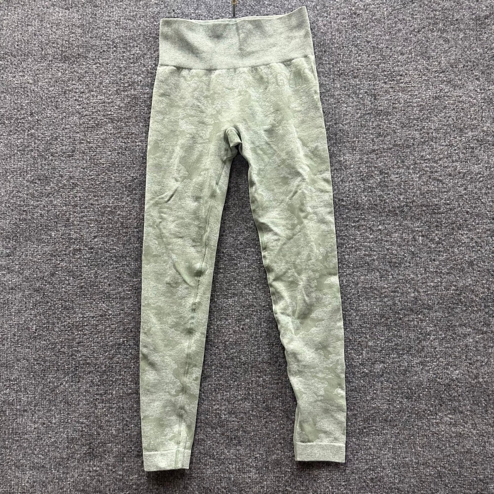 Gymshark Leggings Womens Size S Green Adapt Camo Seamless High Rise Athletic
